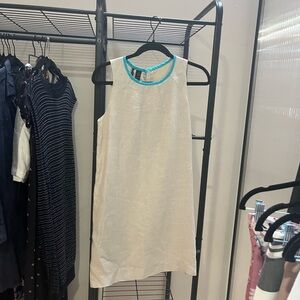 Mango Mini beige with blue detail